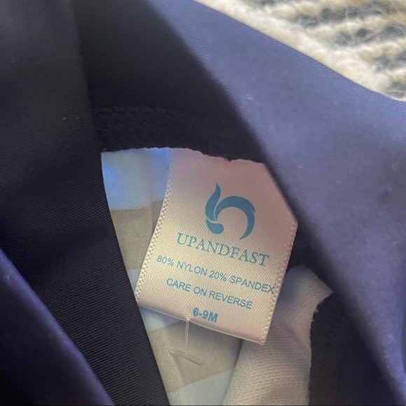 Up and Fast Infant / Baby Swim Rashguard Size 6-9 Months Blue One Piece - Picture 3 of 4